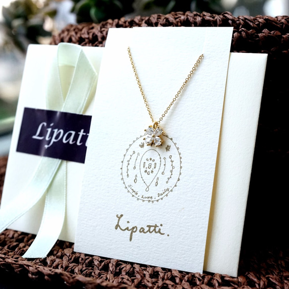 14KGF 45cm+5cm Necklace with cubic zirconia. 第6張的照片