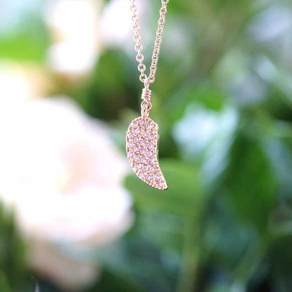 14KGF 50cm+5cm Necklace with cubic zirconia. 第4張的照片