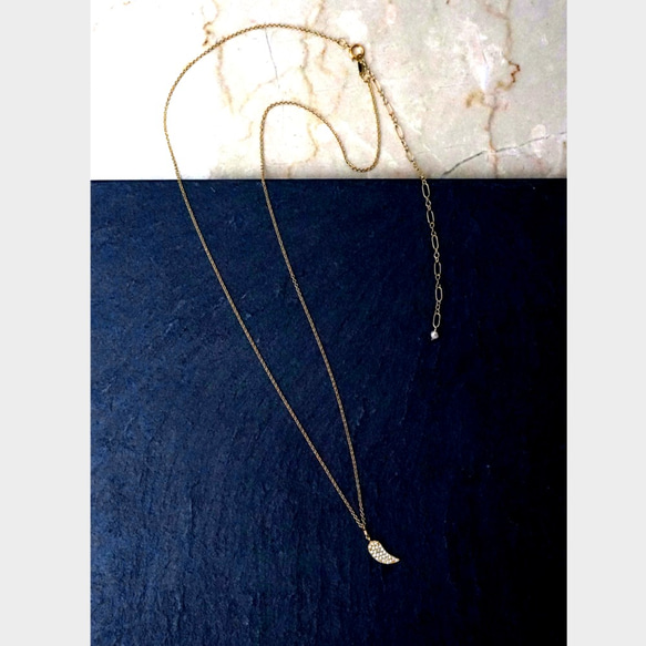14KGF 50cm+5cm Necklace with cubic zirconia. 第10張的照片