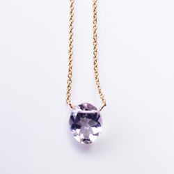 14KGF 40cm Necklace with Lavender Amethyst. 第6張的照片