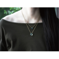 14KGF 45cm Necklace with Green Amethyst. 第3張的照片