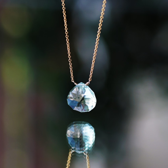14KGF 45cm Necklace with Green Amethyst. 第8張的照片