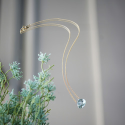 14KGF 45cm Necklace with Green Amethyst. 第9張的照片