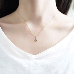 14KGF 40cm Neckrace with Chrome Diopside. 第3張的照片