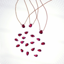 14KGF 40cm Necklace with Garnet. 第9張的照片