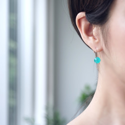 14KGF Pierced earrings with Amazonite 第2張的照片