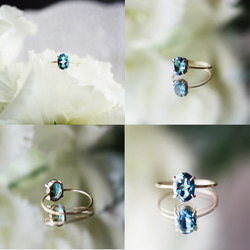 K18 Ring with London blue topaz 第4張的照片