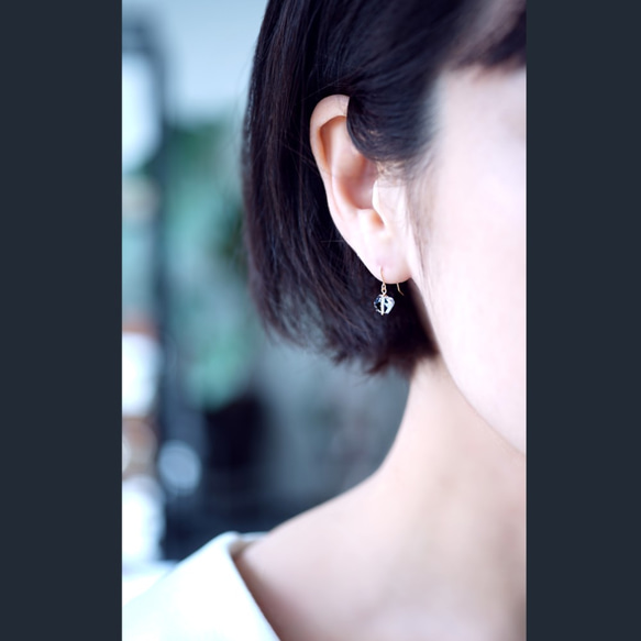 K18 Pierced earring with Herkimer diamond 第4張的照片