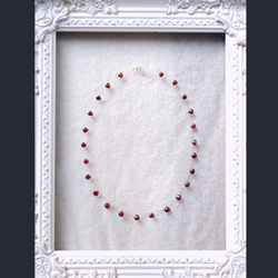 14KGF 44cm Neckrace with Garnet. 第2張的照片