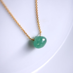 14KGF 40cm Neckrace with Chalcedony 第1張的照片