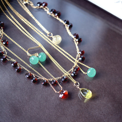 14KGF 40cm Neckrace with Chalcedony 第6張的照片