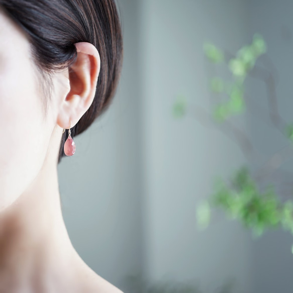 K18 Pierced earring with Inca rose 第3張的照片