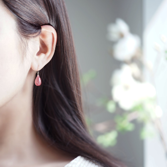 K18 Pierced earring with Inca rose 第7張的照片