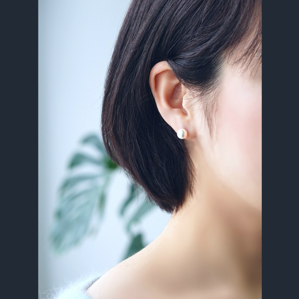 14KGF Pierced earring with Shell Pearls. 第4張的照片
