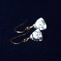 14KGF pierced earring with crystal 第6張的照片