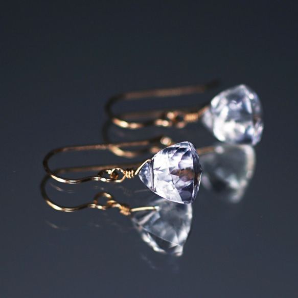 14KGF pierced earring with crystal 第10張的照片