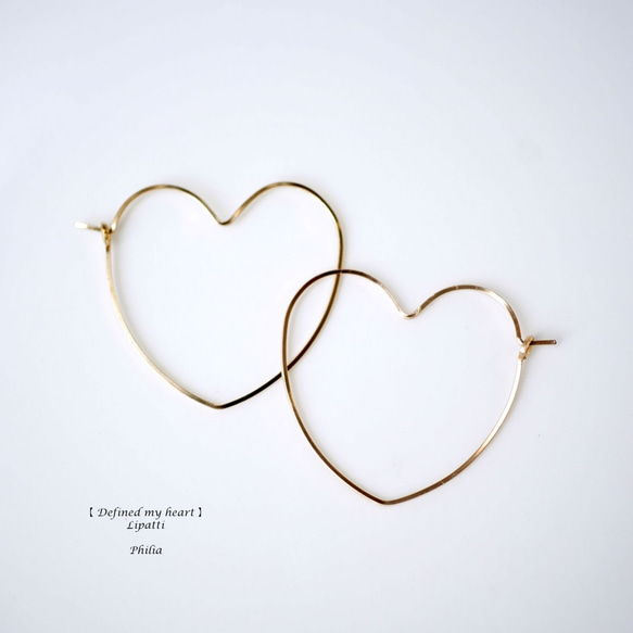 14KGF pierced earrings Heart  ～Philia 第1張的照片