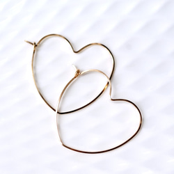 14KGF pierced earrings Heart  ～Philia 第4張的照片