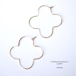 14KGF pierced earrings Clover  ～Fabiola 第1張的照片