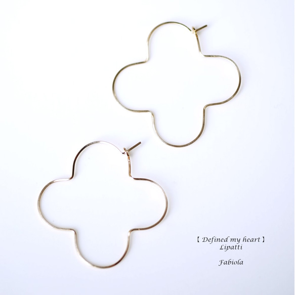 14KGF pierced earrings Clover  ～Fabiola 第1張的照片