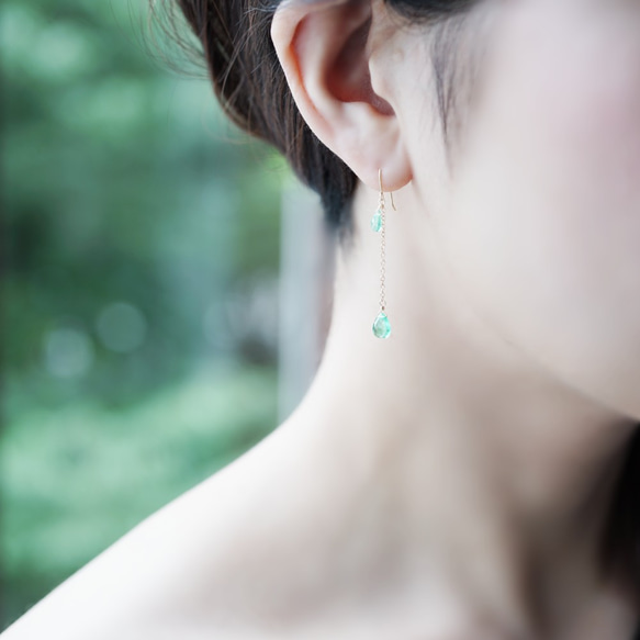 K18 Pierced Earring with Emerald　～Lisette 第3張的照片