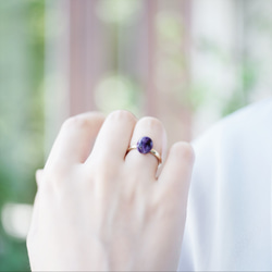 Free size ring #11~ with Charoite. 第6張的照片