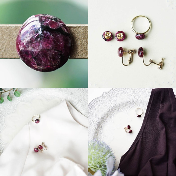 Free size ring #11~ with Eudialyte. 第4張的照片