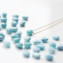 14KGF 40cm Necklace with Larimar. 第2張的照片