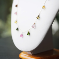 K10 50cm Necklace with multi color Tourmaline . 第9張的照片