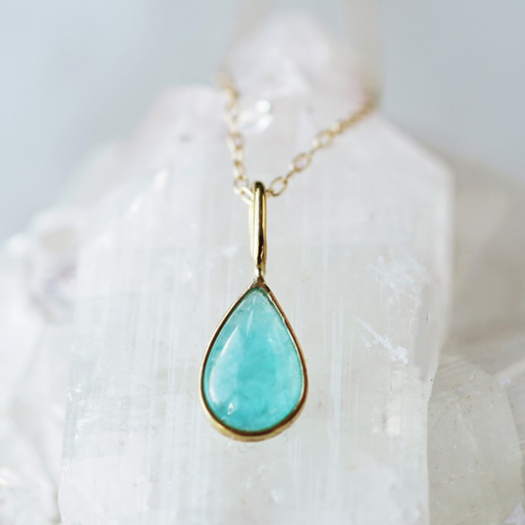 K18 40cm Necklace with Paraiba Tourmaline . 第4張的照片