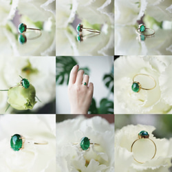 K18 Ring with Emerald 第4張的照片