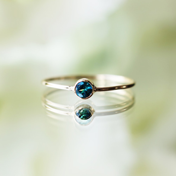 K18 ring with Blue tourmaline. 第1張的照片