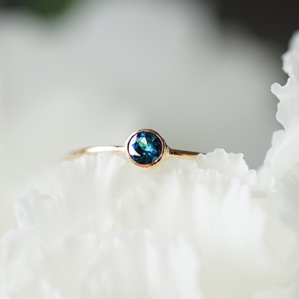 K18 ring with Blue tourmaline. 第3張的照片