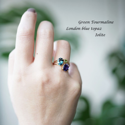 K18 ring with Right Green Tourmaline. 第9張的照片