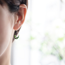 K18 pierced earring with Green Tourmaline. 第3張的照片
