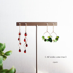 K18 pierced earring with Green Tourmaline. 第5張的照片