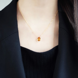 14KGF 40cm Necklace with Citrine 第3張的照片