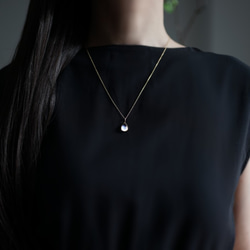 14KGF 50cm Necklace with Blue moonstone. 第2張的照片