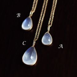 14KGF 50cm Necklace with Blue moonstone. 第6張的照片