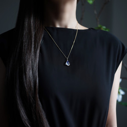 14KGF 50cm Necklace with Blue moonstone. 第2張的照片