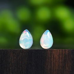 Titanium pierced earrings with Opal 第1張的照片