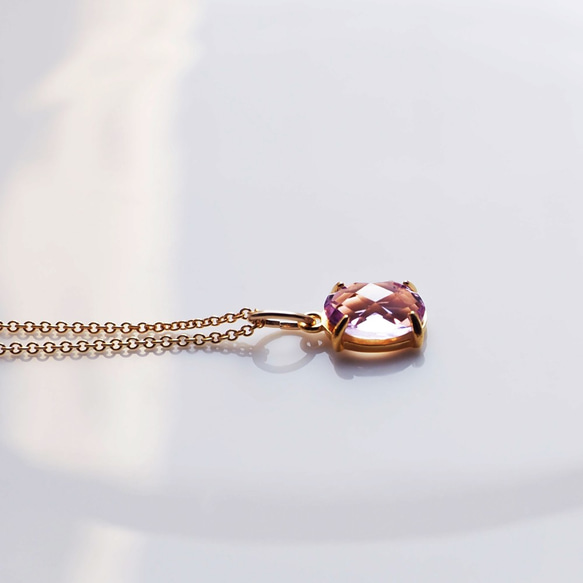 14KGF 40cm Necklace with Amethyst 第9張的照片