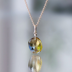 14KGF 40cm Necklace with whiskey quartz 第2張的照片