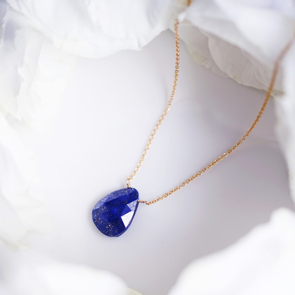 14KGF 40cm Necklace with Lapis Lazuri 第2張的照片