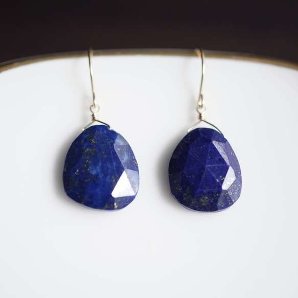 K18 Pierced earring with Lapis Lazuri 第7張的照片