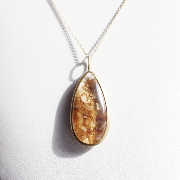 14KGF 50cm Necklace with Garden quartz 第1張的照片