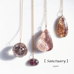 14KGF 50cm Necklace with Garden quartz 第5張的照片