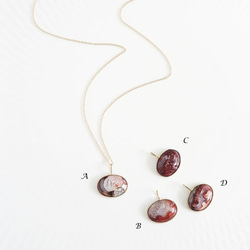 14KGF 45cm Necklace with Race agate　 第2張的照片