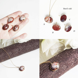 14KGF 45cm Necklace with Race agate　 第4張的照片