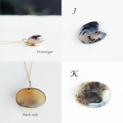 14KGF 50cm Necklace with Montana agate　 第8張的照片